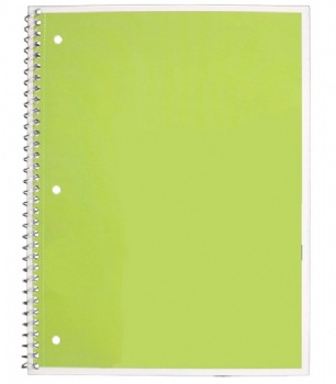 Sprial notebook with transparent pp cover